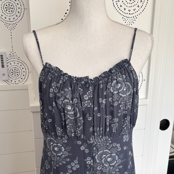 Madewell Blue Floral Midi Dress - Picture 2 of 6